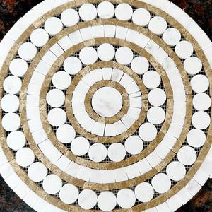 Carreau <span class=keywords><strong>de</strong></span> mosaïque moderne en <span class=keywords><strong>pierre</strong></span> <span class=keywords><strong>de</strong></span> marbre blanc Tapis Puzzle Mural Parquet Design pour hôtel Intérieur <span class=keywords><strong>Piscine</strong></span> Mur ou Métal Caractéristiques - Product Image 1