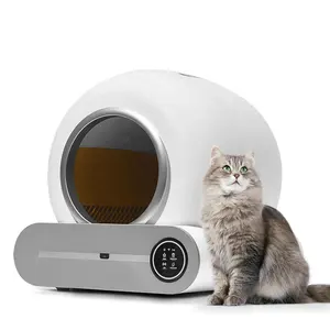 Pet Automatic Cat Litter Box, extra grande capacidade inteligente auto limpeza gato WC com App controle/remoção de odor