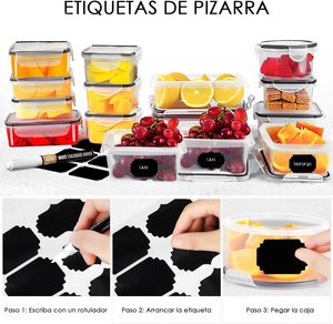 34 gói BPA free <span class=keywords><strong>container</strong></span> lưu trữ thực phẩm với nắp đậy kín cho rò rỉ bằng chứng Tủ đông lò vi sóng và máy rửa chén an toàn - Product Image 3