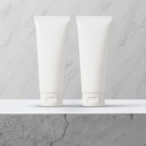 Wholesale Empty <b>Plastic</b> PE Squeeze Cosmetic <b>Tube</b> 100g Facial Cleanser <b>Tubes</b> with Flip Top Cap - Product Image 2