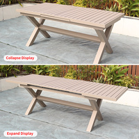 Ensemble de salle à manger moderne en aluminium pour cuisine, jardin et extérieur, pour restaurants et hôtels, chaises et tables durables et imperméables pour événements