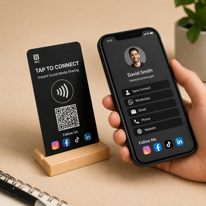 Carte de visite intelligente NFC réinscriptible avec impression de logo pour le partage de profil en un clic et l'engagement client - Product Image 2