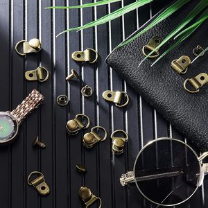 Kit de réparation de lacets de chaussures et bottes en bronze, avec crochets, œillets, boucles métalliques, anneaux et rivets, pour la réparation et le remplacement de chaussures - Product Image 6