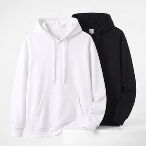 Felpa con Cappuccio Oversize in Cotone 100% da 320g per Primavera e Autunno, Logo Personalizzato, Spalle Scese, <span class=keywords><strong>Tinta</strong></span> <span class=keywords><strong>Unita</strong></span>, per Uomo e Donna - Product Image 2