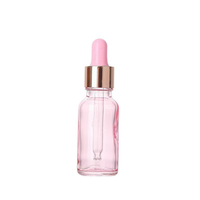 Custom Cosmetic Packaging Mixing Bottle Pink Essential Oil Bottle Glass Dropper Essence Liquid Bottle Empty Bottles