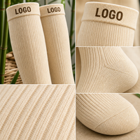 Chaussettes de compression en bambou respirantes et anti-humidité pour le sport, marque privée, vente en gros