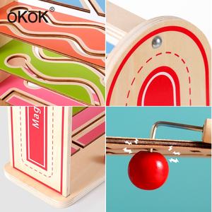 Gioco di Dribbling in Legno per Bambini (4-6 Anni) Gioco Educativo di Squadra Divertente da Tavolo con Palline Rotolanti e Confezione in Scatola Colorata - Product Image 4