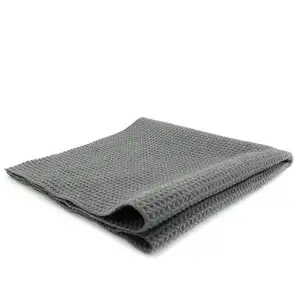 Manufacturer Supply 16x16in Edgeless Edge Household Waffle Weave Microfiber Window Cleaning Cloth