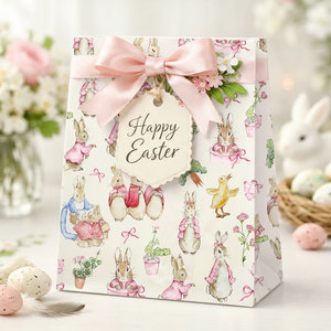 Pink <b>Easter</b> gift <b>wrapping</b> <b>paper</b> Children's gift <b>wrapping</b> <b>paper</b> Cute rabbit double sided printed gift <b>wrapping</b> <b>paper</b> Customizable - Product Image 5