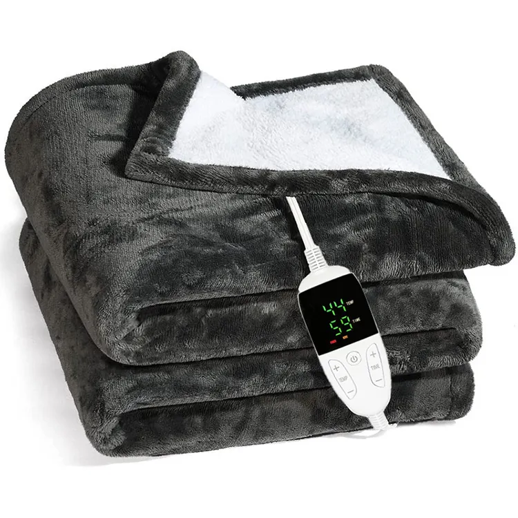 Groothandel 220V 230V Verwarmingsdeken Comfortabele Fleece Throw Size Verwarmde Elektrische Deken Voor De Winter