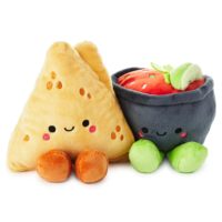 Ensemble de jouets en peluche pour animaux de compagnie, chips et salsa, adorables poupées en peluche en forme de chips de tortilla et de bol de salsa, jouet interactif pour chiens et chats
