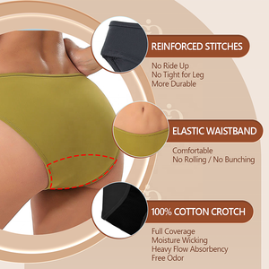 RTS 4 couches culotte <span class=keywords><strong>de</strong></span> période sans PFAS odeur GOTS GRS maternité femmes bref Hipster sous-vêtements <span class=keywords><strong>de</strong></span> natation période menstruelle maillots <span class=keywords><strong>de</strong></span> <span class=keywords><strong>bain</strong></span> - Product Image 3