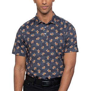 Camiseta Polo Clásica para Hombre, Corte Entallado, Elástica, para Golf y Negocios, Deportiva, Transpirable, con Impresión por Transferencia de Calor, de Poliéster y Elastano - Product Image 2