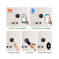 Aplicación TTlock Smart Electronic RFID Card Reader Locker Keyless Cabinet Smart Lock Pantalla táctil Teclado digital para sauna Oficina