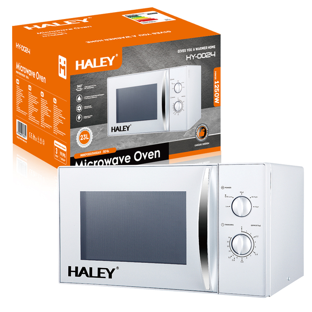 HALEY 1250W 23L Microwave Oven Top Selling Good Quality Large Capacity Electric Portable Oven for Home Kitchen Use