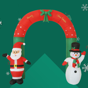 Décorations de scène de Noël, accessoires de mise en scène, arche gonflable Père Noël et bonhomme de neige en gros - Product Image 1