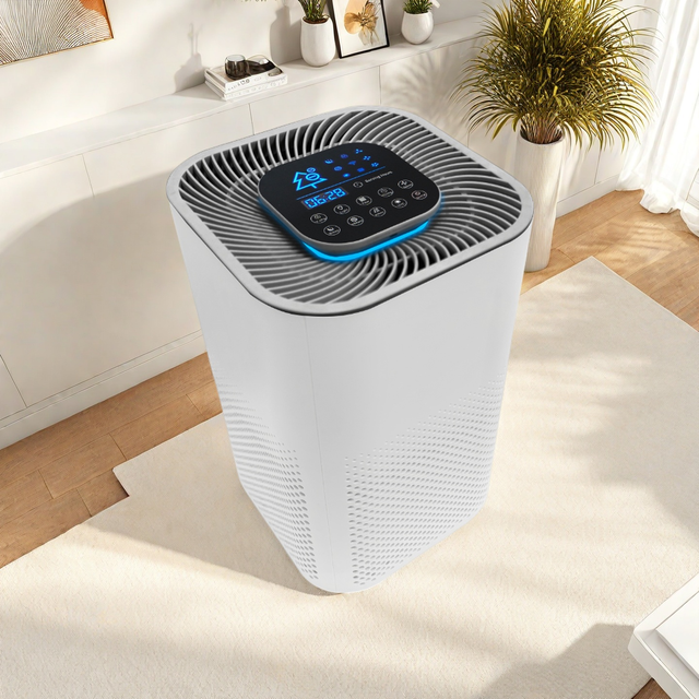 Smart WiFi Desktop Air Purifier with HEPA UV Sterilization Low Noise Negative Ion CARB Filter App-Controlled