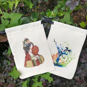 ถุงผ้าฝ้ายกันฝุ่นสำหรับใส่เครื่องประดับ สร้อยคอ สีเบจ ขนาดต่างๆ  รับทำโลโก้ตามสั่ง ลดราคาพิเศษ - Product Image 6