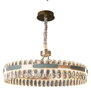 NiteCore Extreme Light luxury living room crystal chandelier villa restaurant chandelier luxury smart LED creative round lamps