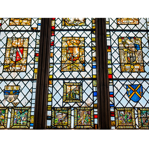 Nhà Thờ Kính Mái Vòm Cửa Sổ Panels Kiến Trúc Tiffany Phong Cách Stained Glass Vàng Bow Tie Pendant Stained Glass Trang Trí - Product Image 6