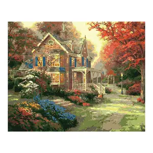 Pintura à mão de óleo digital para pintura, imagem de floresta rural, imagem personalizada, pintura a óleo