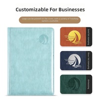 Carnet de notes professionnel en cuir PU à couverture rigide avec reliure cousue A5/B5, fermeture élastique, 5 couleurs, logo personnalisé, pour usage professionnel en entreprise