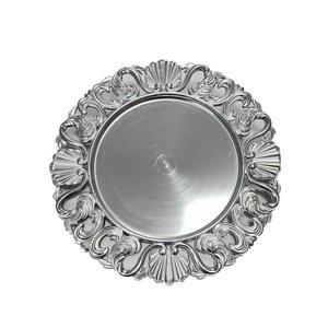 Plateau de service rond décoratif en céramique européenne de luxe rétro, creux, non toxique, pour fruits - Product Image 2