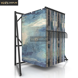 Yeks tùy chỉnh thân thiện với môi kim loại thảm Mẫu Rack hiển thị trang-biến hiển thị đứng cho thảm triển lãm đánh bóng bề mặt - Product Image 1