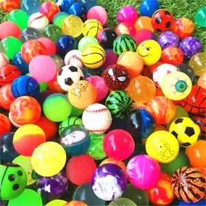 Diameter 25mm different designs Bouncing Ball children elastic rubber ball toy kids of bouncy toys 2.5cm diameter