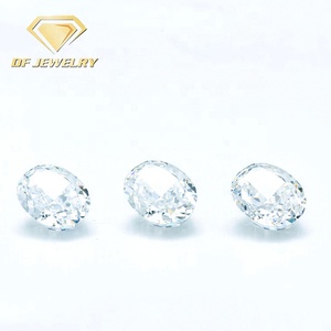 Batu Zirkonia Kubik Potongan <span class=keywords><strong>Oval</strong></span> Ice Flower, Batu CZ Bentuk <span class=keywords><strong>Oval</strong></span> Putih, Batu Permata Zirkon Lepas - Product Image 1