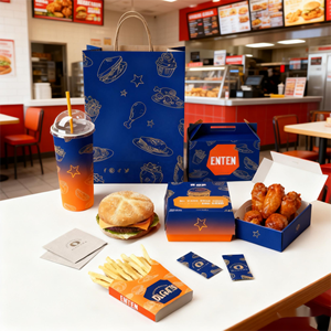 Emballage Paquete de hamburguesas Caja de hamburguesas Contenedor para llevar Desechable Hamburguesa Pan Hot Dog Embalaje de alimentos - Product Image 5