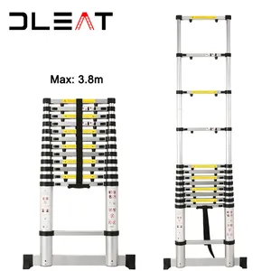 Escalera de aluminio plegable portátil de metal, 3,8 m, 6m