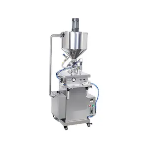 Vertical Type Semi Automatic Filling Machine For Liquid Filling With Mixer And Heating Filler