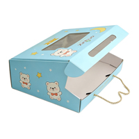 Boîte cadeau portable imperméable personnalisée pour bébé, fermeture magnétique, option de gaufrage, pour emballage de naissance, design unisexe pour garçons