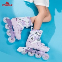 Patins à roulettes ajustables pour enfants avec roues lumineuses, chaussures de patinage pour sports de plein air pour débutants