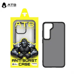 ATB Transparent Phone Case With Foldable Metal Kickstand bracket for Samsung Galaxy S24 S23 Ultra Plus Mobile Phone Back cover