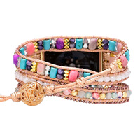 Bracelet de montre mince perlé multicouches tissé Bracelet de remplacement pour iWatch Ultra SE Series 9 8 7 6 5 4