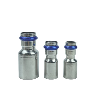 DVGW 304 316L Chất lượng cao M typev loại hồ sơ thép không gỉ Báo Chí lắp ống giảm tốc với đầu đồng bằng - Product Image 2