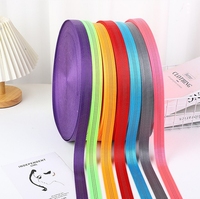 Vente en gros de sangle tubulaire en nylon réfléchissante tissée de 1 pouce pour chien laisse sacs chaussures-populaire gilet pour animaux de compagnie rubans enduits de PVC