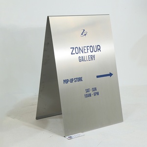 Custom Shop Front Double Sided Advertising Board Stand <b>Mirrored</b> Sidewalk Signboard for Outdoor Street a Frame Sign - Product Image 5