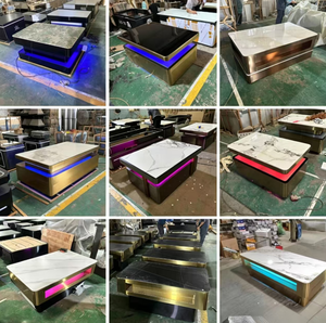 Table de <span class=keywords><strong>bar</strong></span> LED avec logo personnalisé, table VIP professionnelle pour KTV, table basse avec changement de couleur RVB et structure en acier inoxydable - Product Image 2