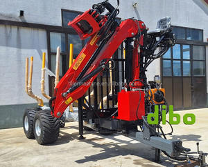 Produttore forestale per impieghi gravosi gru idrauliche pieghevoli tipo Z caricatore PTO legna da ardere registrazione rimorchi presa con verricello - Product Image 1