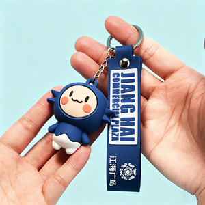 Best Selling Factory Wholesale 3D <b>Custom</b> Logo Soft PVC Keychain Rubber <b>Key</b> Chain Business Gift Promotional Souvenir Keychain - Product Image 5