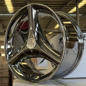 <span class=keywords><strong>Prix</strong></span> d'usine, jantes en aluminium de rechange, 3 branches, électroplaquage sous vide blanc, 5 trous, 5x100, 30 mm, taille des jantes 17 pouces, modification automobile - Product Image 2