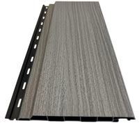 Panneaux muraux extérieurs en PVC, panneaux muraux de grande qualité, grain de bois, imperméables, anti-âge, design moderne sans joint, modèle Nva 001, fabricants