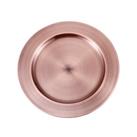 Plateau de chargeur d'assiettes à dîner, 1 pièce, en acier inoxydable, or/argent/rose, chargeur rond, pour serveur, assiettes, dîner, mariage