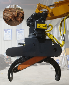 XUVOL, accesorio para excavadora, minicargador, sierra de agarre, corte de madera, árbol, tractor, grúa, pinza de troncos con sierra con rotador hidráulico - Product Image 6