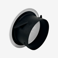 Système de ventilation de bureau intérieur : Diffuseur rond en plastique ABS à grille inclinée pour retour d'air, avec contrôle du flux de vent