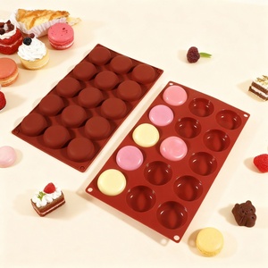 Moule à gâteau en silicone résistant à la chaleur, 15 compartiments, en forme de macaron, écologique, non toxique, passe au lave-vaisselle, DIY - Product Image 2