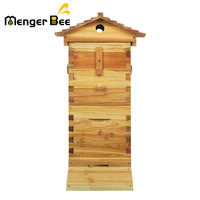 Ensemble de ruches automatiques Menger Bee 4 pièces avec système de circulation, en bois de sapin de 20 mm d'épaisseur, enduit de cire, à queue d'aronde, neuf, garantie 2 ans, modèle B-26